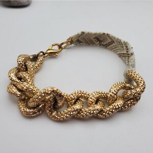 Boho gold toned braided bracelet whimsical‎ soul simplistic jewelry